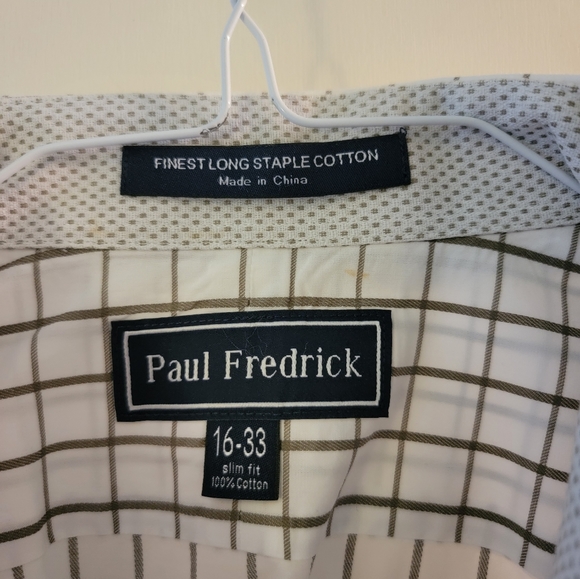 NWOT Paul Frederick Men's Long Sleeve Dress Shirt Size 16-33 - Picture 2 of 4